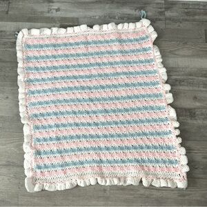 Vintage Handmade Crochet Baby Blanket